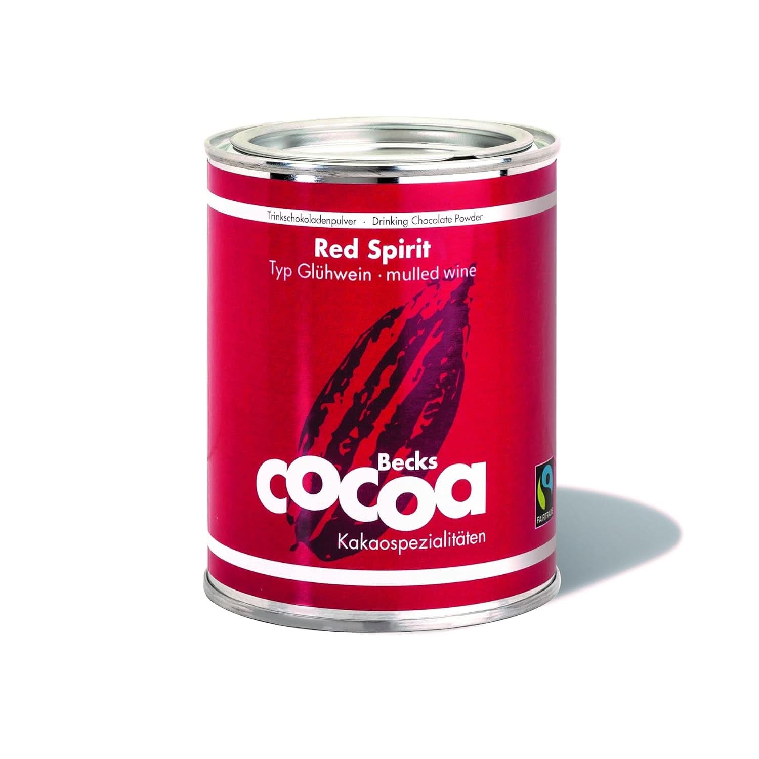 Red Spirit, finissimo cacao aromatizzato al vino rosso, 250 grammi di cacao e cioccolata calda Naty Shop