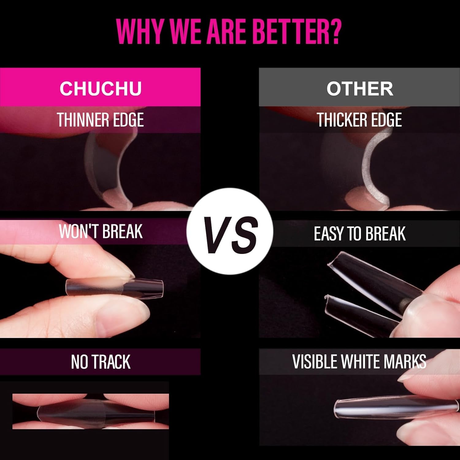 504 bucăți Tipuri de unghii Gel Ballerina Medium: Tipuri de unghii pentru unghii cu gel Unghii false din PMMA Extensii de unghii, unghii artificiale, 12 mărimi