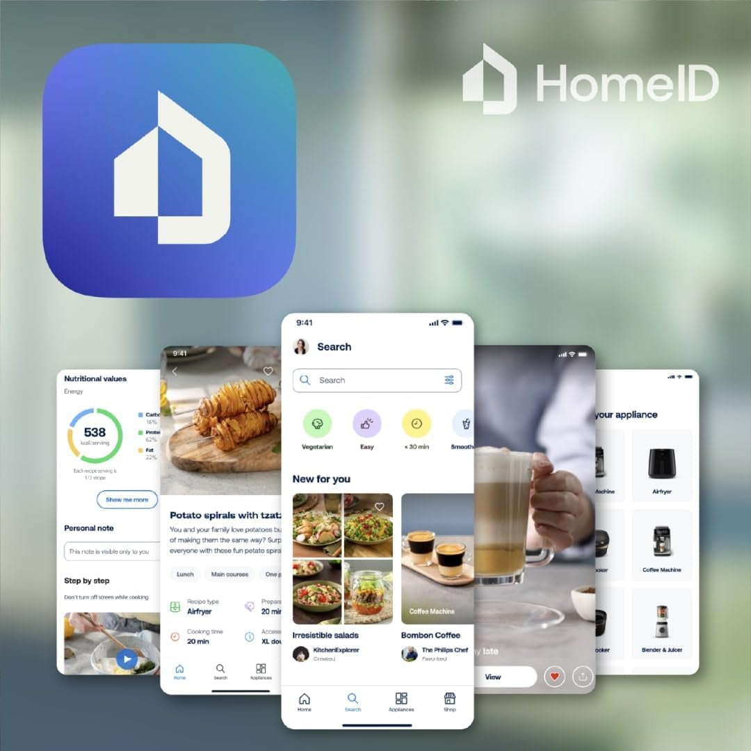 Philips Airfryer 3000 Series 6,2 L, Finestra di cottura, 16 funzioni di cottura in 1, Tecnologia Rapidair plus, Rimozione grasso, Applicazione ricette Homeid Appliances Naty Shop