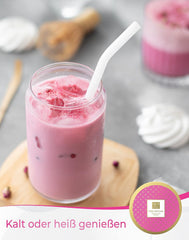 Tea Uniqo - Ceai Matcha roz pudră - Ideal pentru înghețată, latte, shake-uri, coacere sau gătit - Pudră de fructul dragonului Pitaya, 100% natural, fără aditivi, în cutie resigilabilă