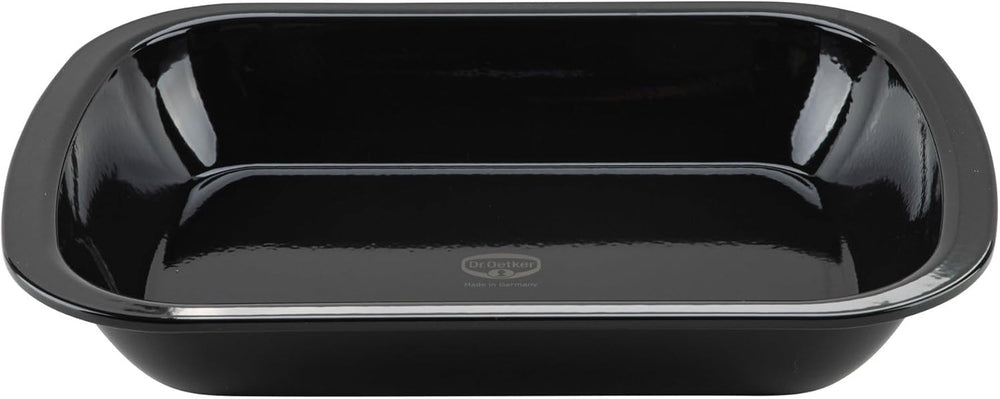 Dr. Oetker Back-Idee Kreativ Dessert- Und Auflaufform Aus Enamelle, 39.5 X 28 X 6.5 Cm– Hitzebeständig Bis 400°C, Schnittfest, Kratzfest, Induktionsgeeignet, Schwarz Stampi e teglie Naty Shop