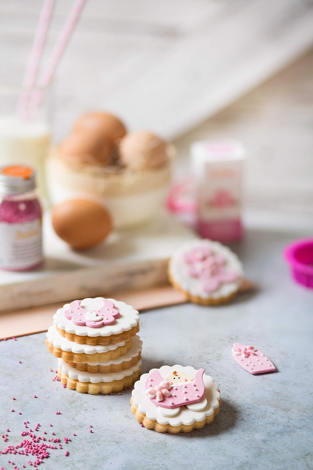 0255301 Set forme de biscuiți, rotunde-ondulate, 6 piese, 1,5/2,5/3,5/5/6,5/8 cm