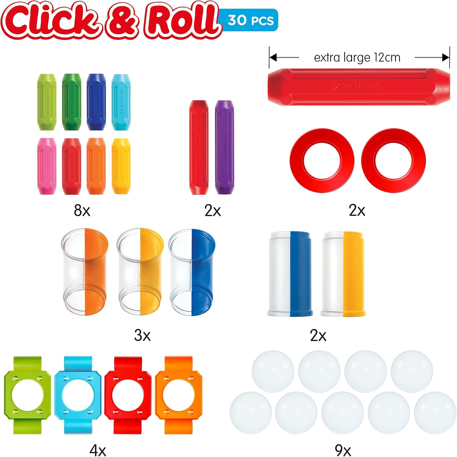 SMX404 Magnet-Konstruktionsbaukasten, da 3 anni a 99 anni, Mehrfarbig, Pequeño