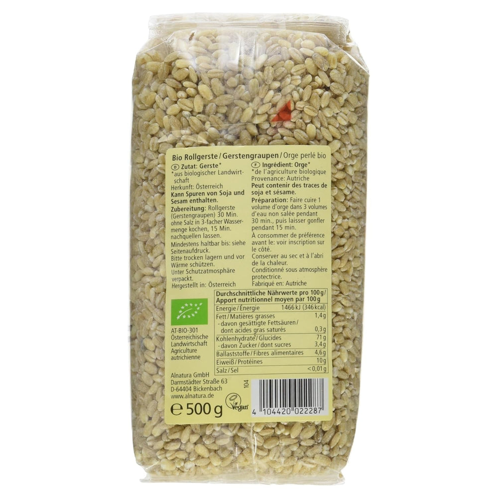Orzo perlato biologico, orzo perlato, 500g