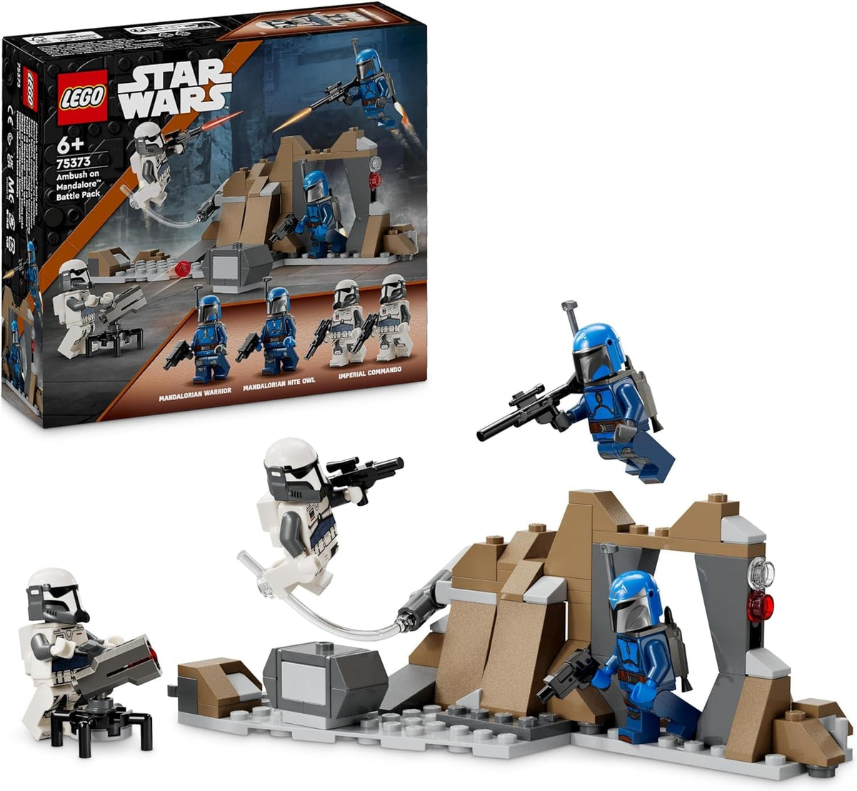 LEGO Star Wars: L'imboscata mandaloriana a Mandalore Battle Pack, giocattolo costruibile avventuroso per bambini, set d'azione collezionabile, idea regalo per ragazzi e ragazze 75373 Set da costruzione Besuche den LEGO-Store Titolo predefinito