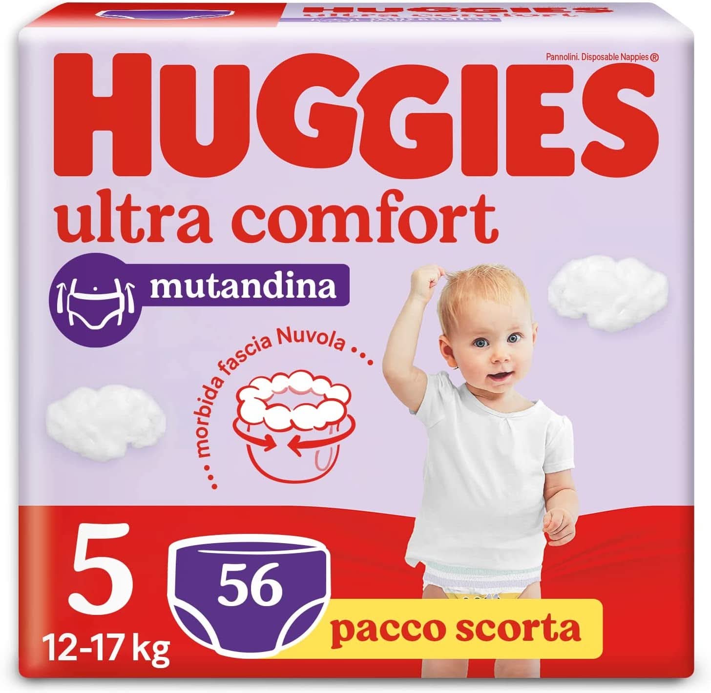 Huggies Pantaloni Pannolini Ultra Comfort Naty Shop Taglia 5 (Confezione da 56)