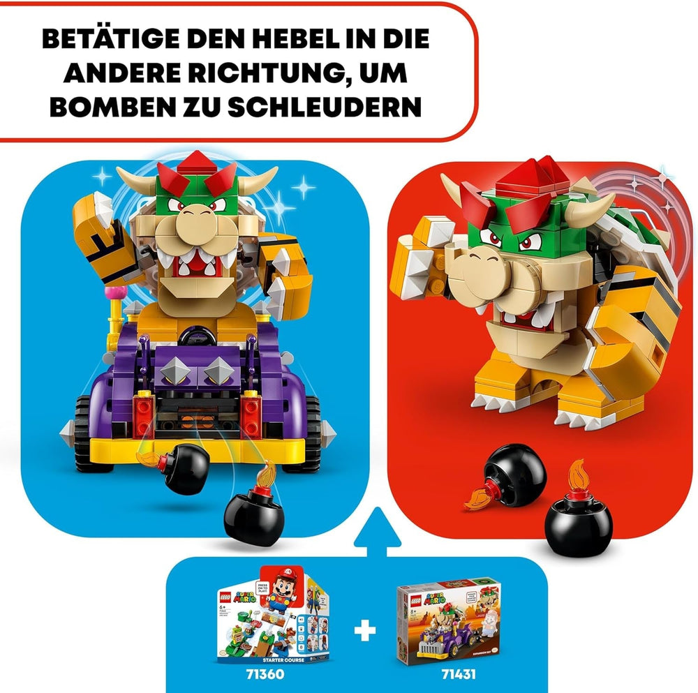 LEGO Super Mario Set di espansione Carrello dei mostri di Bowser Auto Bowser Giocattolo per ragazzi e ragazze Set di personaggi singoli Regalo per giocatori per 8 anni 71431 Set da costruzione Besuche den LEGO-Store