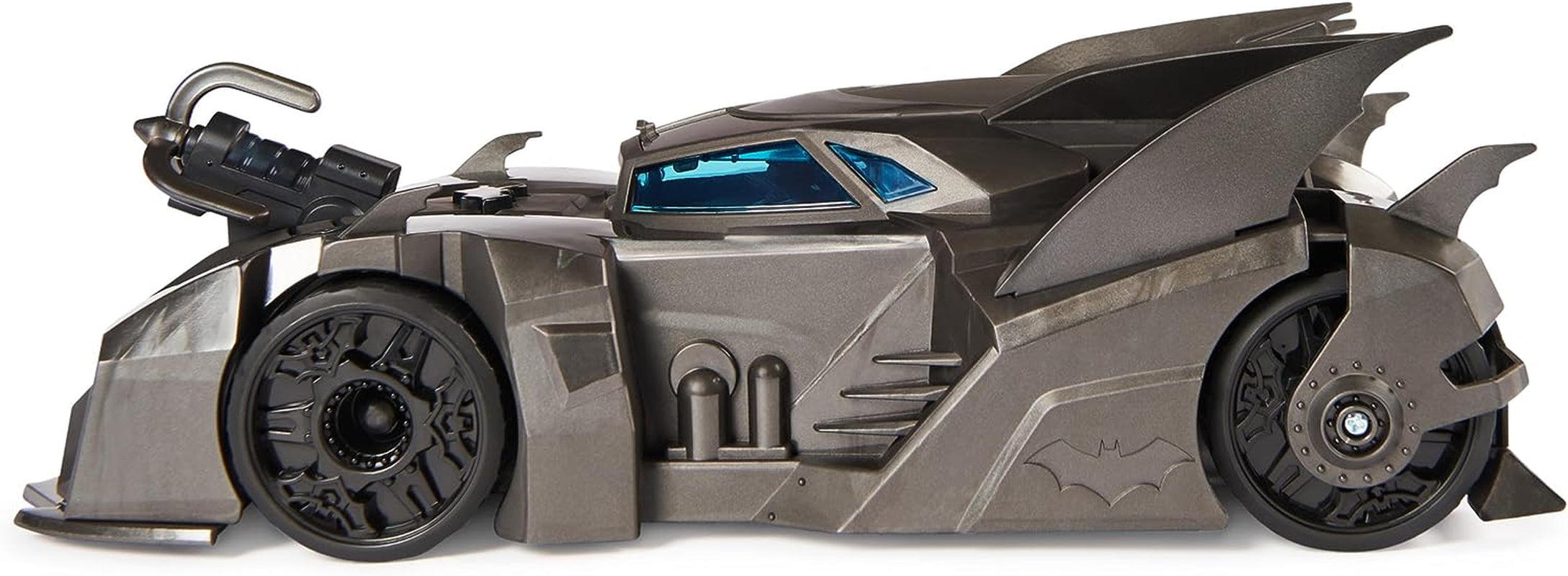 Batmobile fuoristrada Batman DC Comics con catapulta con gancio e cella a griglia sul retro, incluso personaggio Batman da 10 cm per fan dei supereroi dai 4 anni in su Action Figure Naty Shop