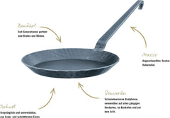 RÖSLE Serie 1888 Padella in Ferro Battuto, Alta Qualità, Bordo Alto per Patatine Fritte Croccanti e Carne Arrosto Rapida, Adatta per Grigliare e Induzione Pentole e Padelle Naty Shop