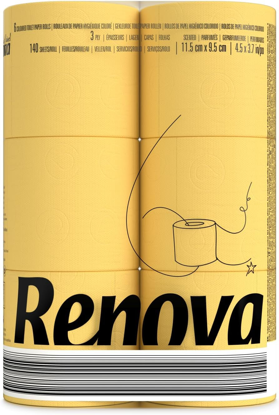 Hârtie igienică RENOVA YELLOW 6 role
