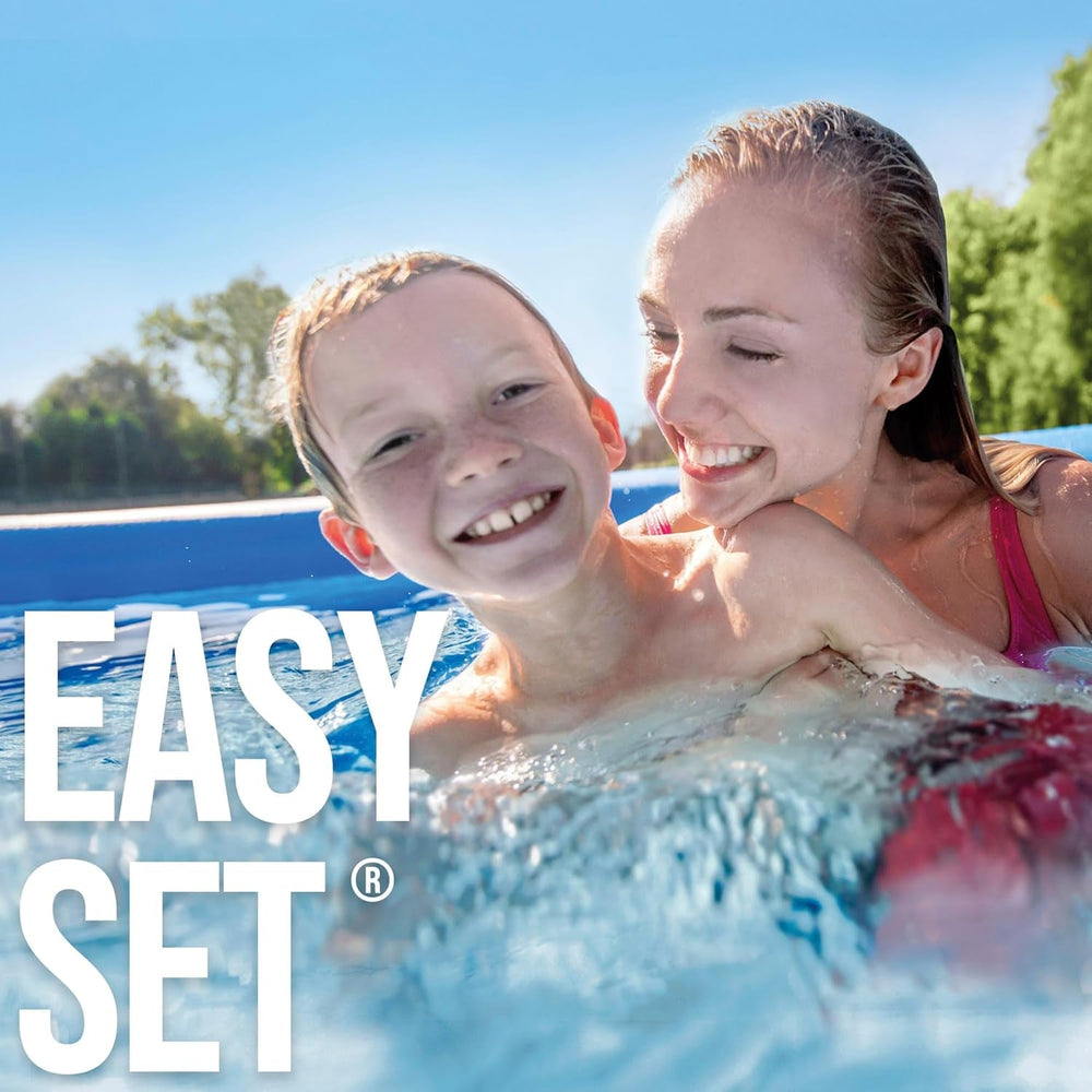 Intex 28122NP – Piscină supraterană rotundă Easy Set, pompă de filtrare 1250 L/h, 3853 L, PVC, albastră, 305x76 cm