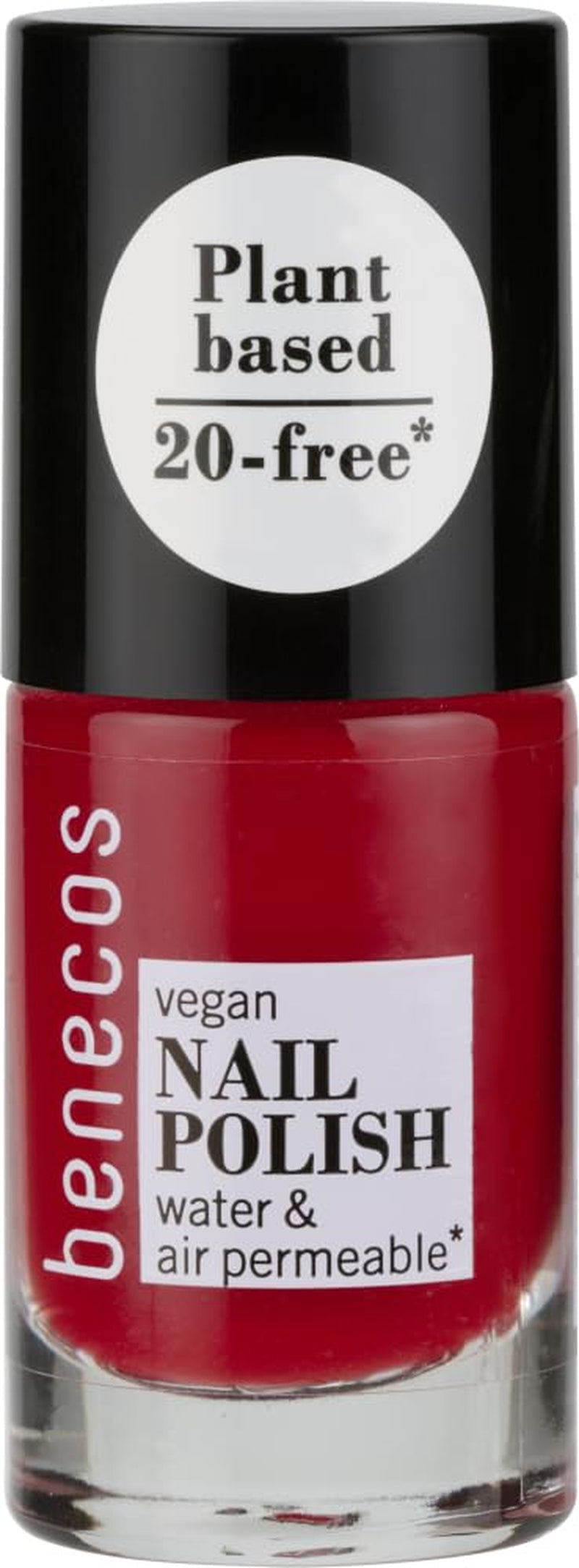 Benecos 20-Free smalto vegano, rosso vintage - smalto alle erbe - asciugatura rapida e lunga durata - permeabile all'acqua - arricchito con biotina - 5ml