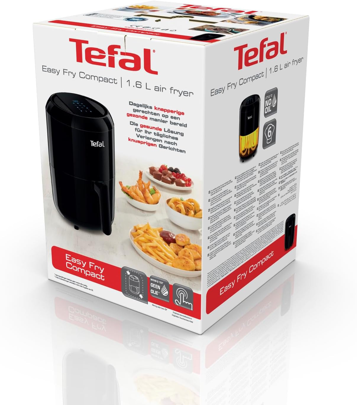 Tefal EY3018 Easy Fry Friggitrice ad aria calda compatta, 1,6L, 6 programmi di cottura Elettrodomestici Naty Shop