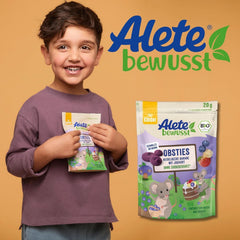 Altri Bewusst Obsties, Mirtillo e Banana con Yogurt, Dai 3 anni, chips di frutta biologica liofilizzata, 20 grammi Mamma e Bambino Naty Shop