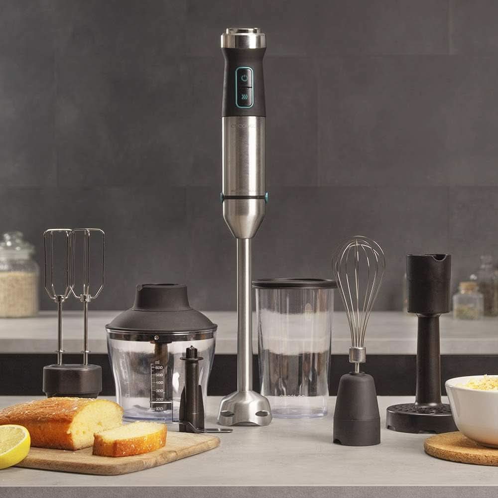 Cecotec Stabmixer Power Titanblack 1500 XL Perfectcream&Crush. 1500 W, Crossblades Technologie Mit 4-Klinge-Blättern Mit Schwarzer Titan-Beschichtung, Extralangem Fuß, Spritzschutz-Klingeneinsatz Mother and Child Naty Shop
