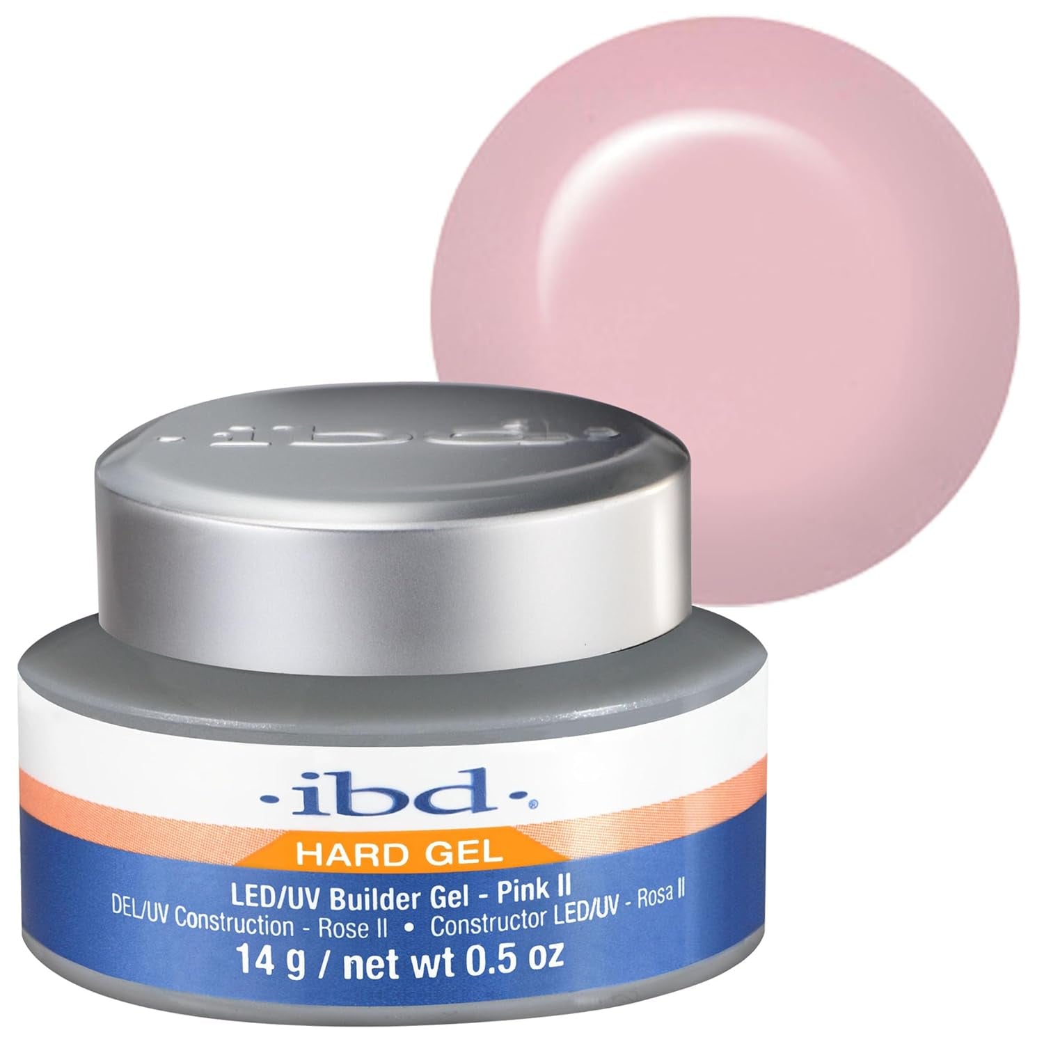 IBD Hard Gel – Gel de construcție LED/UV roz II, 1 pachet (1 x 56 g) – Fabricat în SUA – Construcție unghii acasă – Fără programări sau saloane de unghii zgomotoase