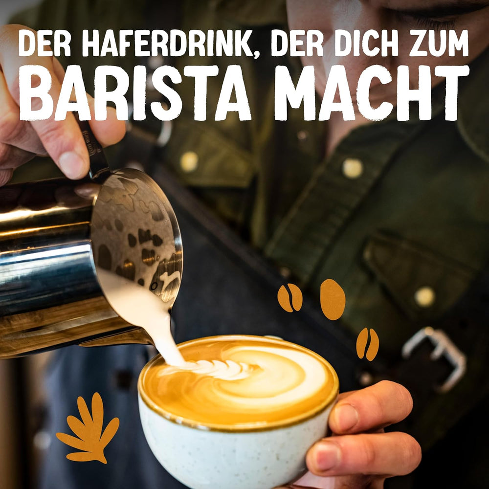 Alpro Barista Haferdrink – Zum Aufschäumen – Vegan und milchfrei – Von Natur aus lactosefrei – Rich an Ballaststoffen, Calcium und Vitaminen – 8 x 1 L – Haltbar