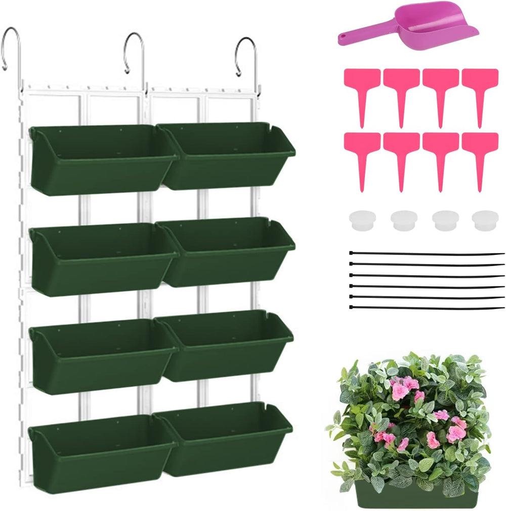 Hängende Vertikale Wand Pflanze, Vertikale Pflanzenwand Balkonbar Pflanzenwand Indoor mit Smart-Timer und Wasserpumpe Blumentopf Wand für Hof Garten Balkon Home Decor