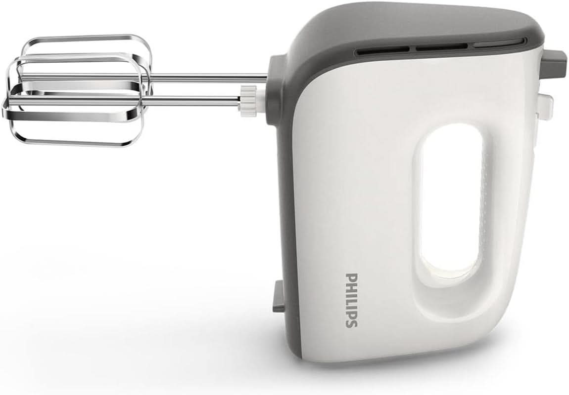Philips Miscelatore manuale, 450 W, 5 Geschwindigkeiten più Turbo, Bianco/Grigio (HR3741/00) Cucina Naty Shop