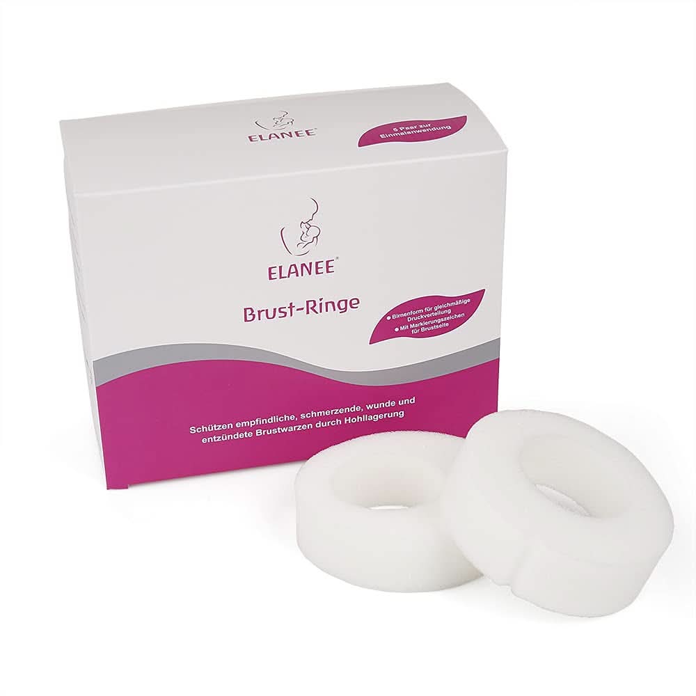 ELANEE Brust-Ringe, Schutz Der Brustwarze Bh-Kontakt Durch Hohllagerung, Ideal Bei Wunden, Entzündeten Brustwarzen Durch Stillen, 10 Stück (222-00) Accessori Alimentazione e allattamento Bebe Naty Shop 10 Stück (1Er Pack)