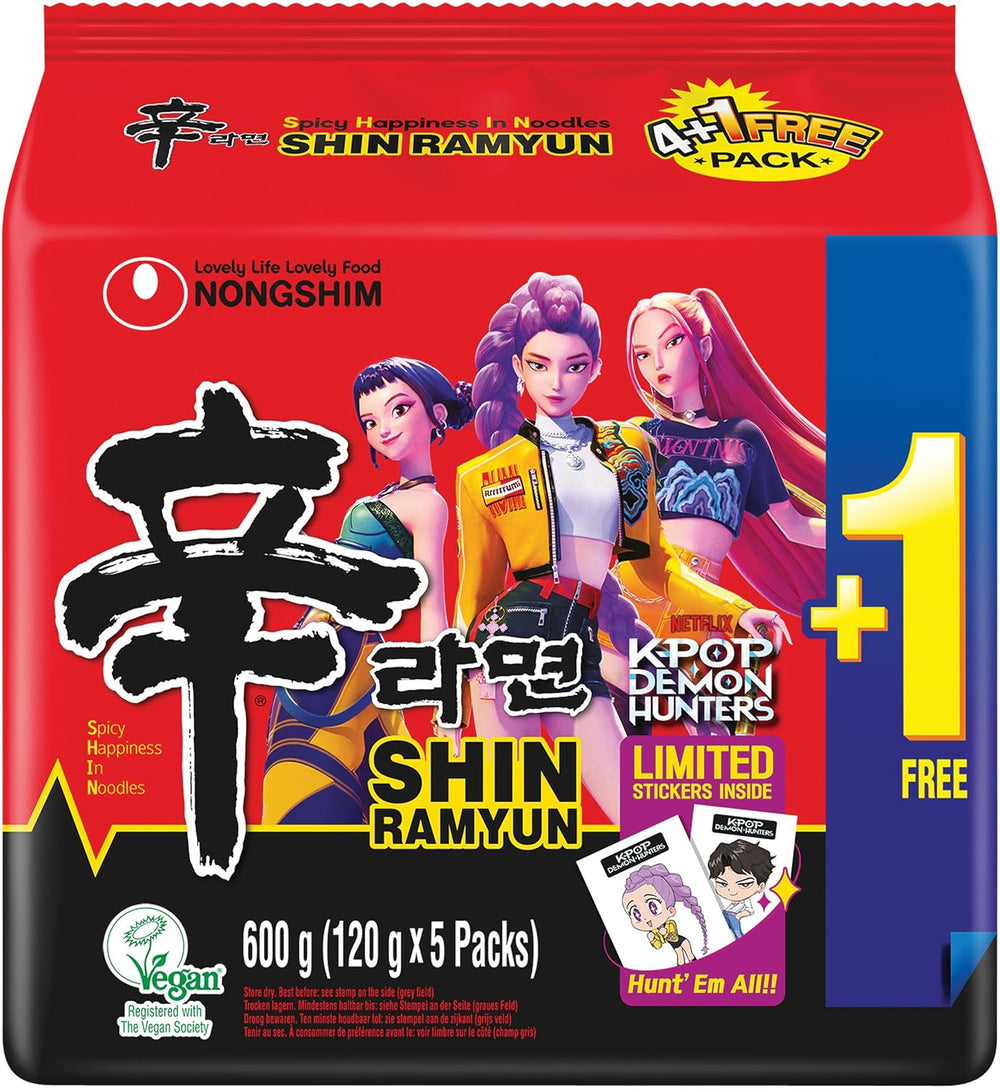Nongshim - Noodles istantanei Shin Ramyun - Confezione multipla (20 x 120 g) - Il design del prodotto può variare