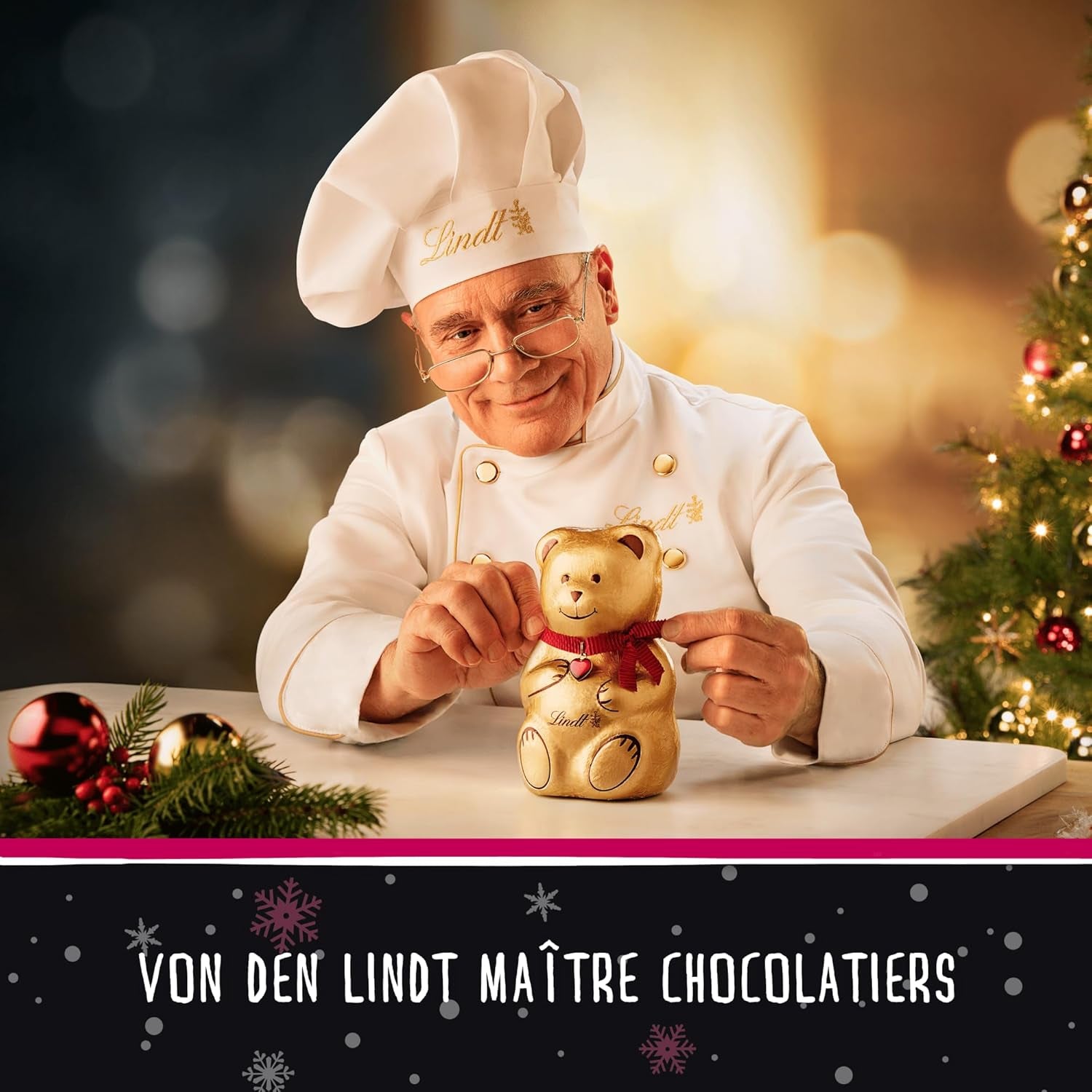 Cioccolata Lindt | CIAO Mini Babbo Natale | 50g| 5 Mini Moși Moși (10 g ciascuno) di finissimo cioccolato al latte | Statuine natalizie in cioccolato per grandi e piccini