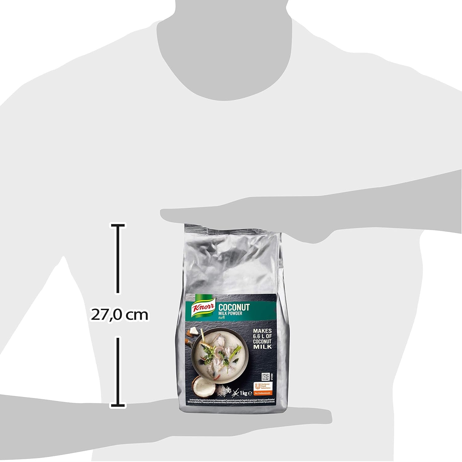 Knorr Kokosmilch Pulver (latte in polvere aus 20 frischen Kokosnüssen, ergibt 6.6 Liter Kokosmilch) 1er Pack (1 x 1 kg)