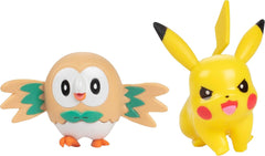 Pronti per la battaglia Pokémon! Set di personaggi da 6 pezzi - Ash da 11,4 cm e Pikachu che lancia, Charmander da 5,1 cm, Rowlet, Piplup, Zorua - Licenza ufficiale - Regalo di Pasqua per bambini, ragazzi e ragazze Action Figure Naty Shop