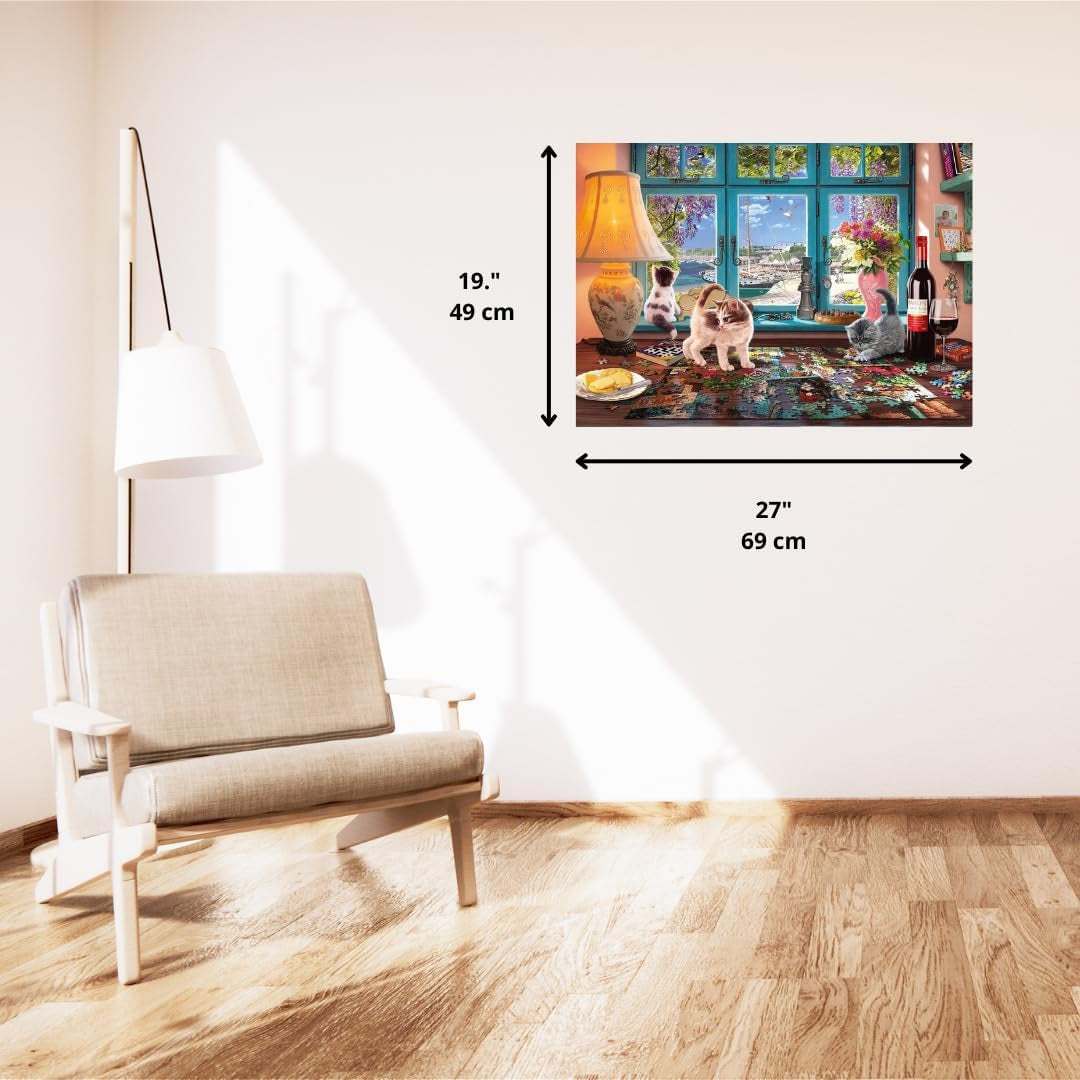 Schmidt Spiele 58344 Al tavolo dei puzzle, puzzle da 1000 pezzi Puzzle Naty Shop