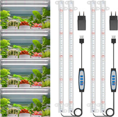 Wiaxulay Lampada per Piante LED a Spettro Completo 6000K Luci per Piante da Interno a Spettro Completo con Timer 6/12/16 Ore 5 Livelli Regolabili per Scaffale per Piante Grasse Idroponiche 2 Pezzi