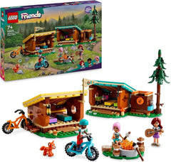 LEGO Friends Capanne accoglienti al campo avventure, set da gioco per giochi di ruolo all'aperto, giocattolo per bambini per ragazze e ragazzi di 7 anni con 3 personaggi e volpe, giocattolo da campeggio 42624 Set da costruzione Besuche den LEGO-Store Titolo predefinito