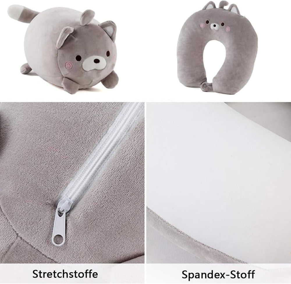 Pernă pentru gât 2 în 1 Pernă pentru gât în formă de U Pernă pentru tetieră Pernă de sprijin pentru gât Suport pentru gât, pernă pentru gât Deformare Pentru animale de pluș Pentru camping, drumeții, mașină, avion Perne ortopedice cervicale Naty Shop