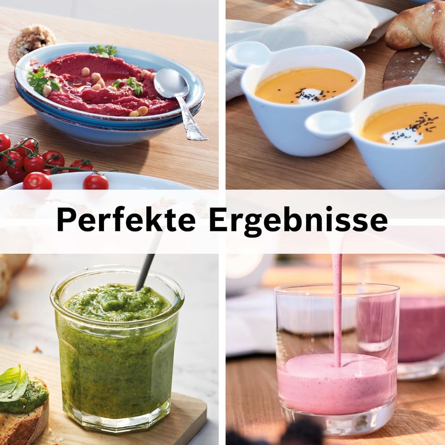 Robot da cucina Bosch Vitapower Serie 4 MMB6141B, Hochwertige Edelstahl-Klingen, 1.5L Tritan-Mixbehälter, Spülmaschinengeeignete Teile, 30.000 U/Min, 1200 W, Schwarz Kitchen Naty Shop