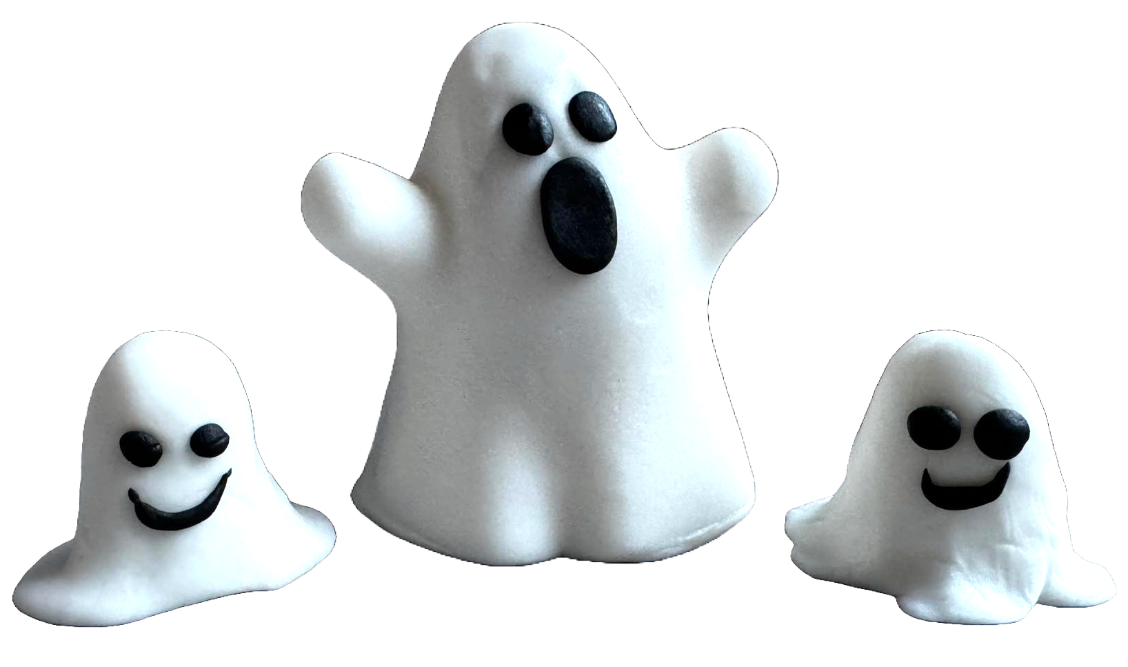 Set 3 decoratiuni comestibile din pasta de zahar, Halloween, Familia Fantoma Decoratiuni din Pasta de Zahar Naty Shop