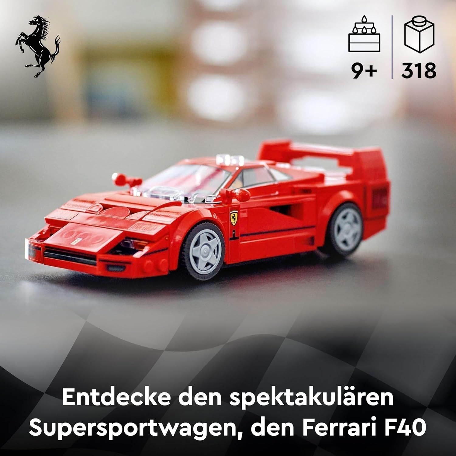 Auto super sportiva Ferrari F40 LEGO Speed Champions, set da gioco con macchinina giocattolo costruibile e minifigure conducente, set da collezione per bambini, regalo per ragazzi e ragazze 76934 Set da costruzione Besuche den LEGO-Store