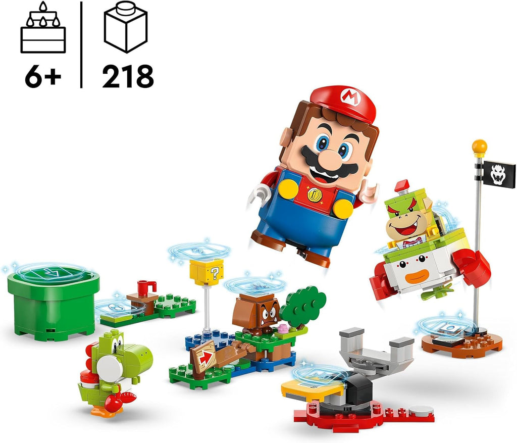 LEGO Super Mario Adventure cu Mario interactiv, set cu cărucior de clovn junior, Yoshi de jucărie, cadou Nintendo pentru băieți, fete și gameri de la 6 ani 71439 Seturi de constructie Besuche den LEGO-Store