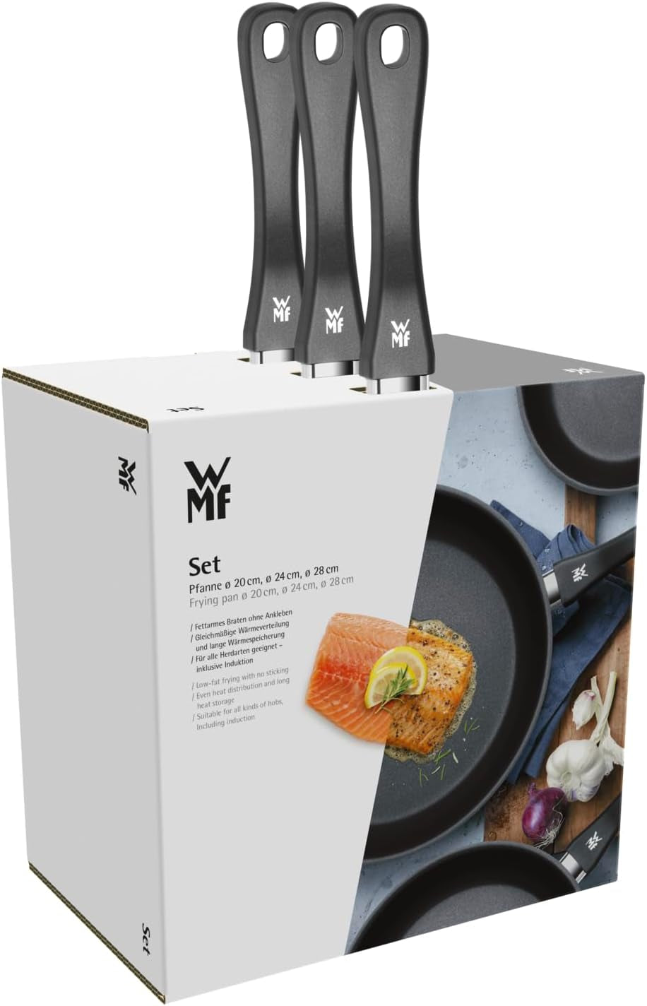 WMF Devil, induzione, acciaio inox rivestito in Cromargan, manico in plastica Pentole e Padelle Naty Shop