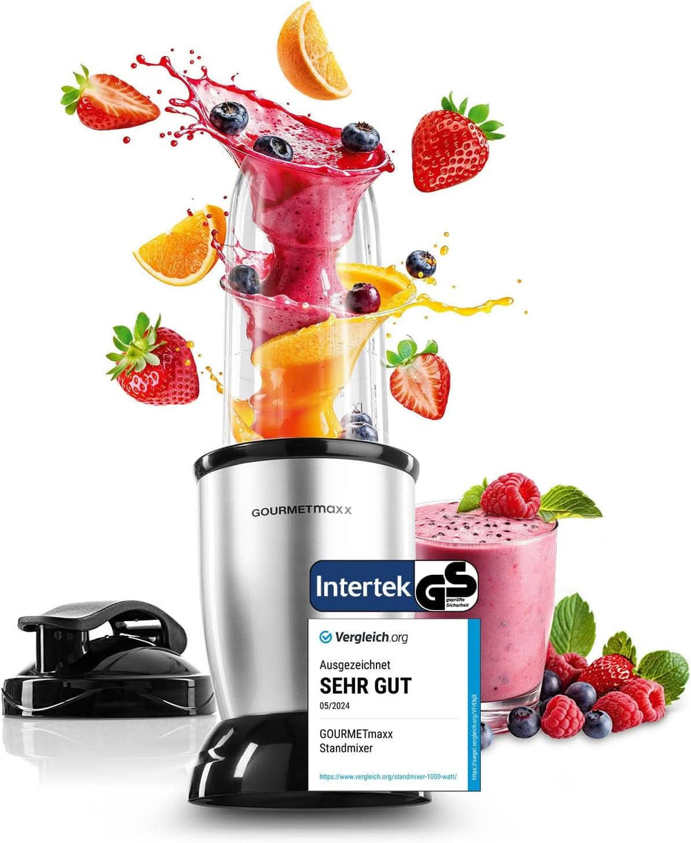 Gourmetmaxx Mr Magic Blender, Smoothie Maker con pacchetto accessori Xxl Naty Shop