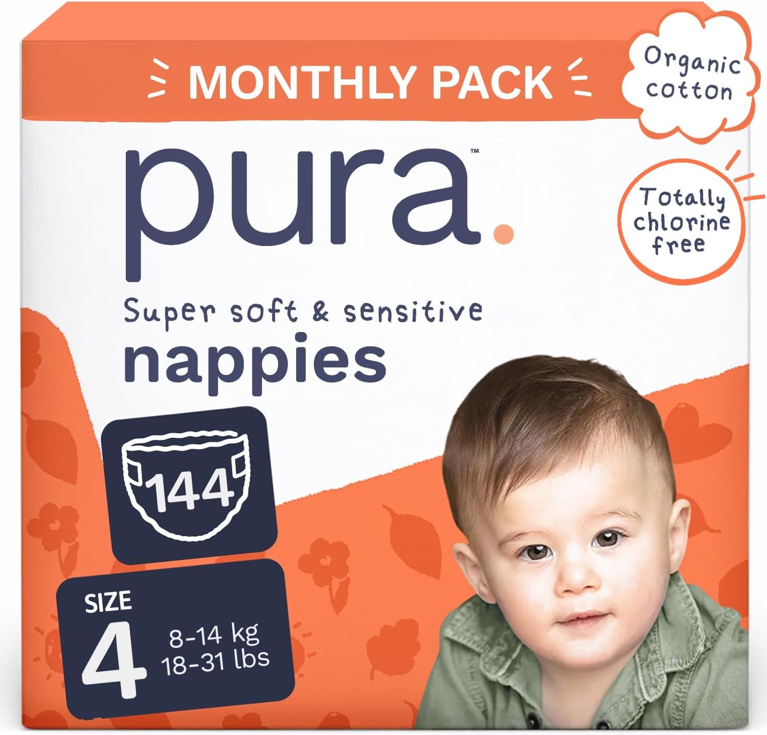 Pannolini Eco Baby - Taglia 3 (4-9 kg), Confezione da 1 (26 pannolini), Pannolini ultra morbidi per pelli sensibili, Cotone organico, Protezione dalle perdite fino a 12 ore, Nuova Guida alle taglie