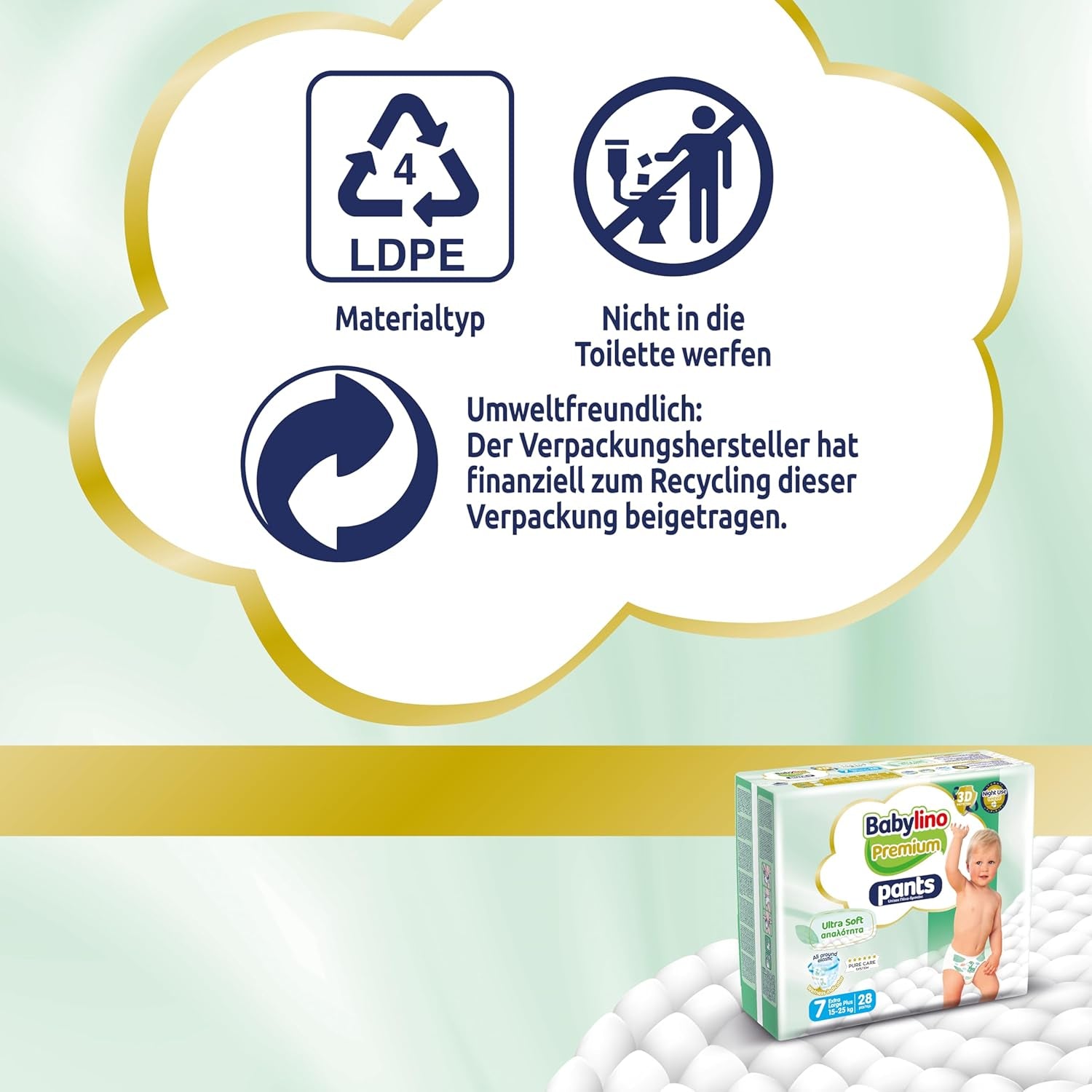 Pantaloni Premium, taglia 7, filtro ultra morbido, XL Plus (15-25 kg), 28 pezzi