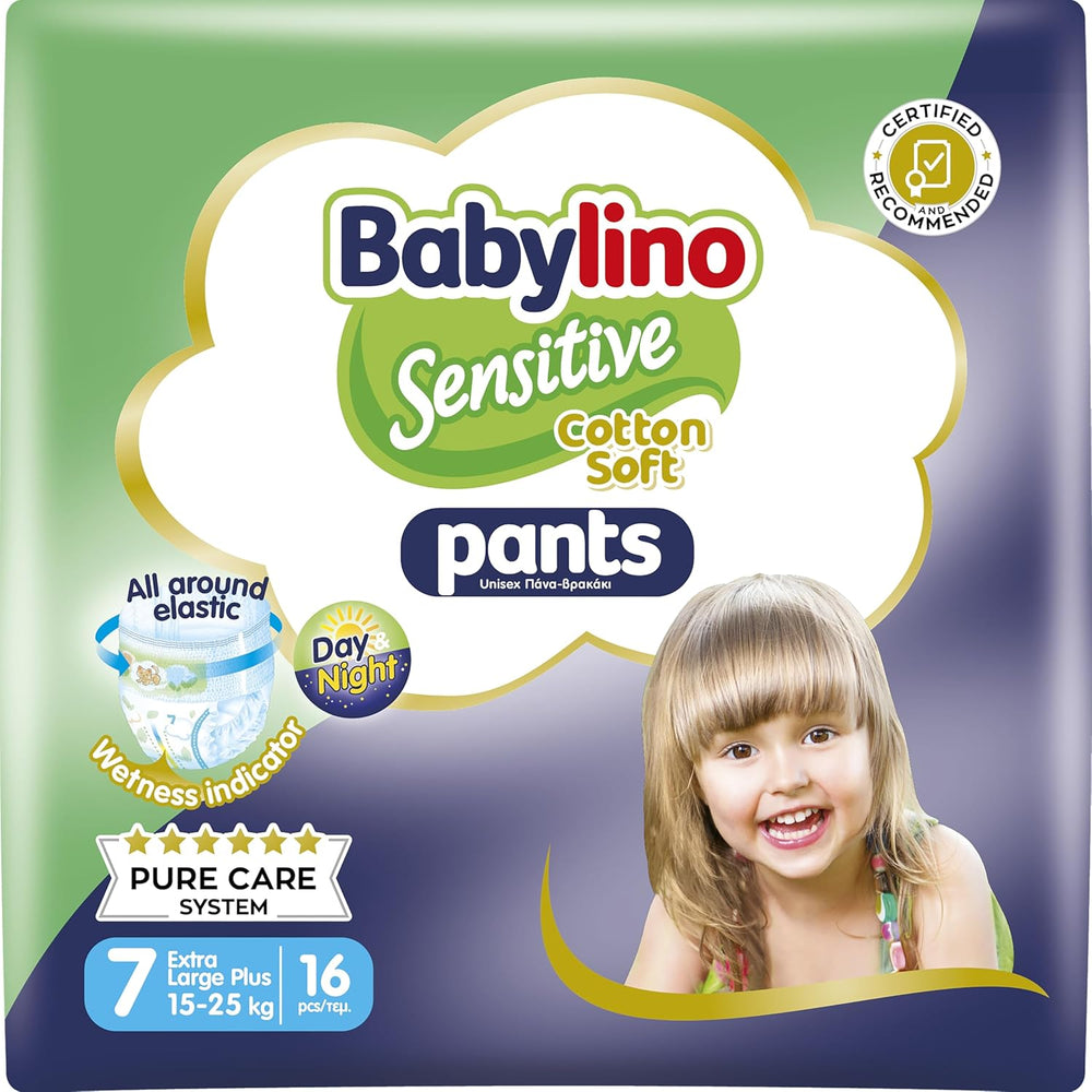 Pannolini Sensitive Cotton Soft, taglia 4, Pantaloni Maxi (7-13 kg), 22 pezzi