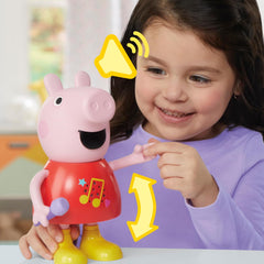 Păpușă Peppa Pig, vorbitoare și cântătoare, roz, 20 cm