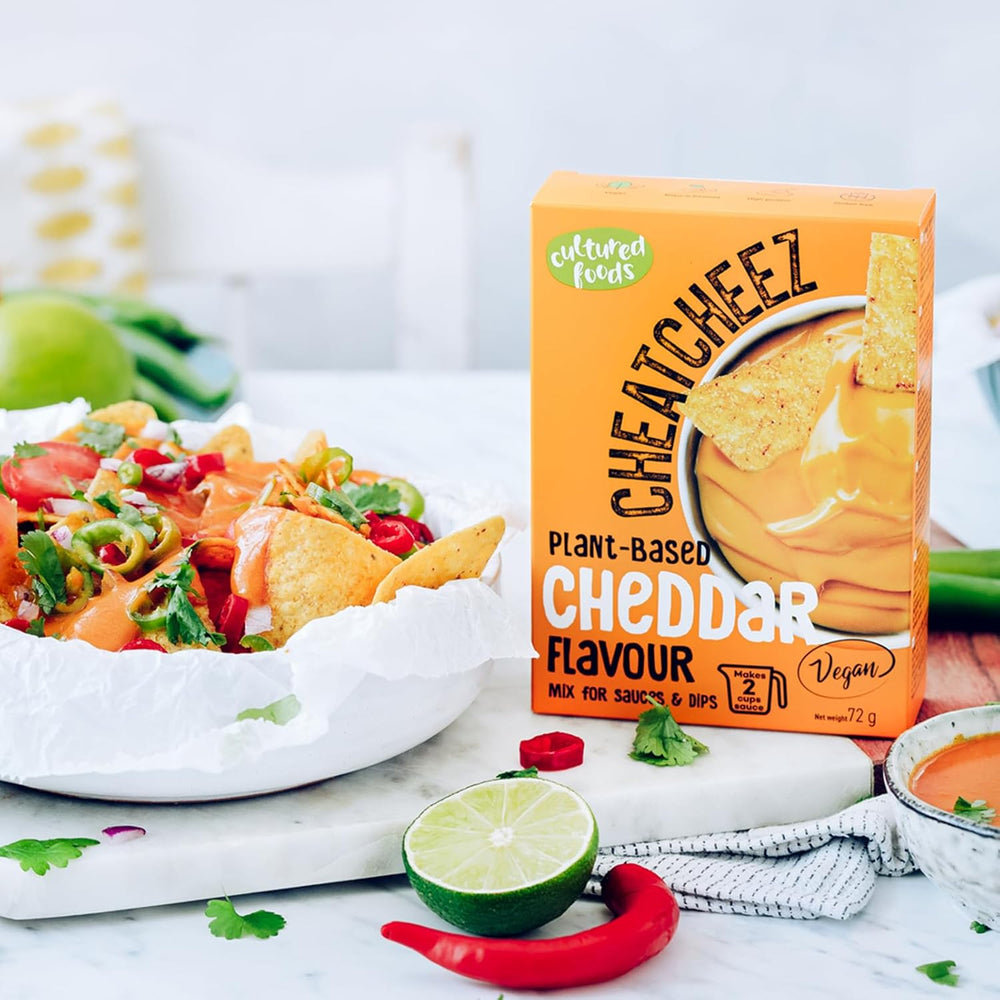 Cultured Foods Vegan 3-er Set Vegan Mac e formaggio, salsa Gouda, salsa Cheddar, Laktosefrei Glutenfrei MAC & CHEEZ CHEATCHEEZ