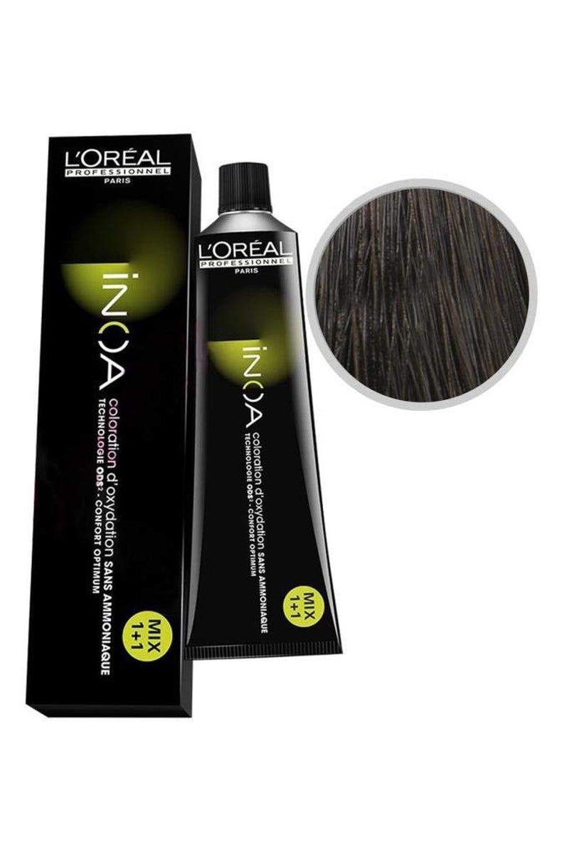 L'Oréal Professionnel INOA Colorație oxidativă fără amoniac 4 maro mediu, 1 pachet, (1x 60 ml) Vopsea pentru par Naty Shop 5.31 60 G (1 pachet)