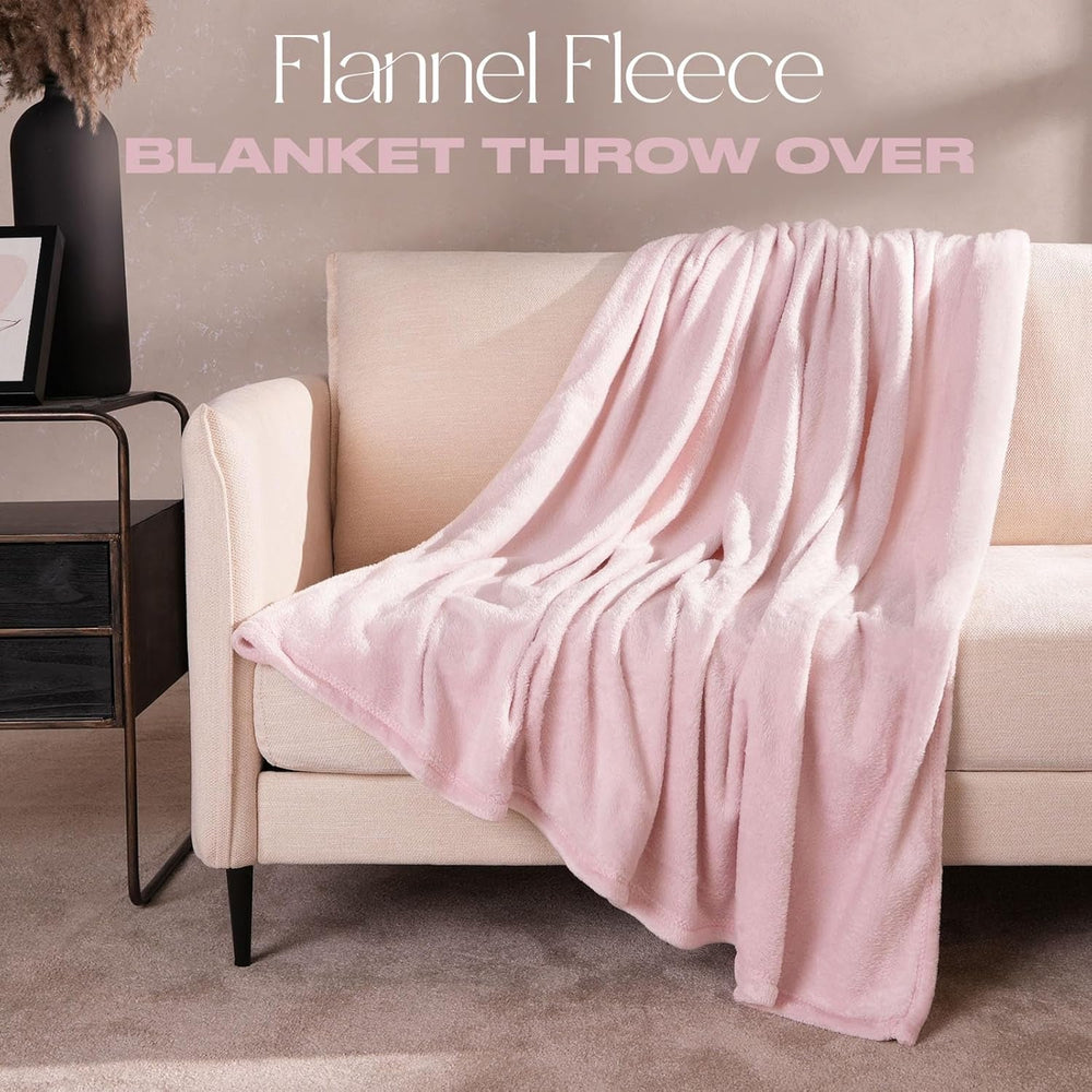 Coperta in pile di flanella Brentford, extra morbida, grande, soffice, calda, copriletto per camera da letto, letto singolo, divano, divano, rosa cipria - 120 x 150 cm Letti e coperte Beuche den Brentfords-Store