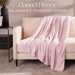 Coperta in pile di flanella Brentford, extra morbida, grande, soffice, calda, copriletto per camera da letto, letto singolo, divano, divano, rosa cipria - 120 x 150 cm Letti e coperte Beuche den Brentfords-Store