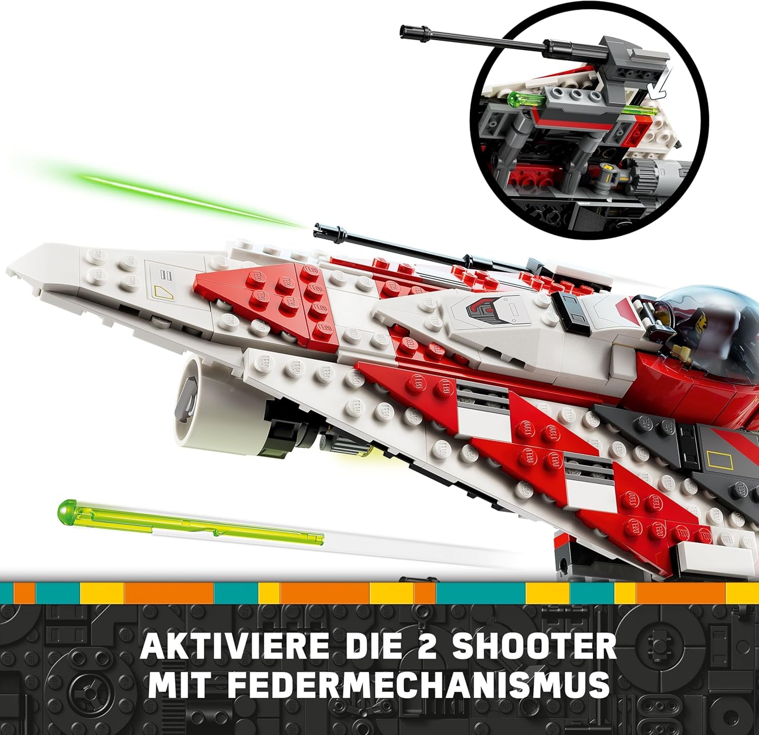 LEGO Star Wars Jedi Bobs Sternjäger, Bauspielzeug, Spielzeug-Sternenschiff Steinen, beliebter Charakter, Geburtstagsgeschenk für Jungen, Mädchen und alle Fans ab 8 Jahren 75388