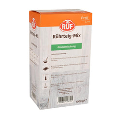 RUF Rührkuchen Backmischung, Nur Wasser & Öl Zugeben, Rezeptur Für Blechkuchen, Kastenkuchen, Muffins, Gugelhupf Und Tortenböden, 1X1000G Miscela per cuocere e cuocere Naty Shop