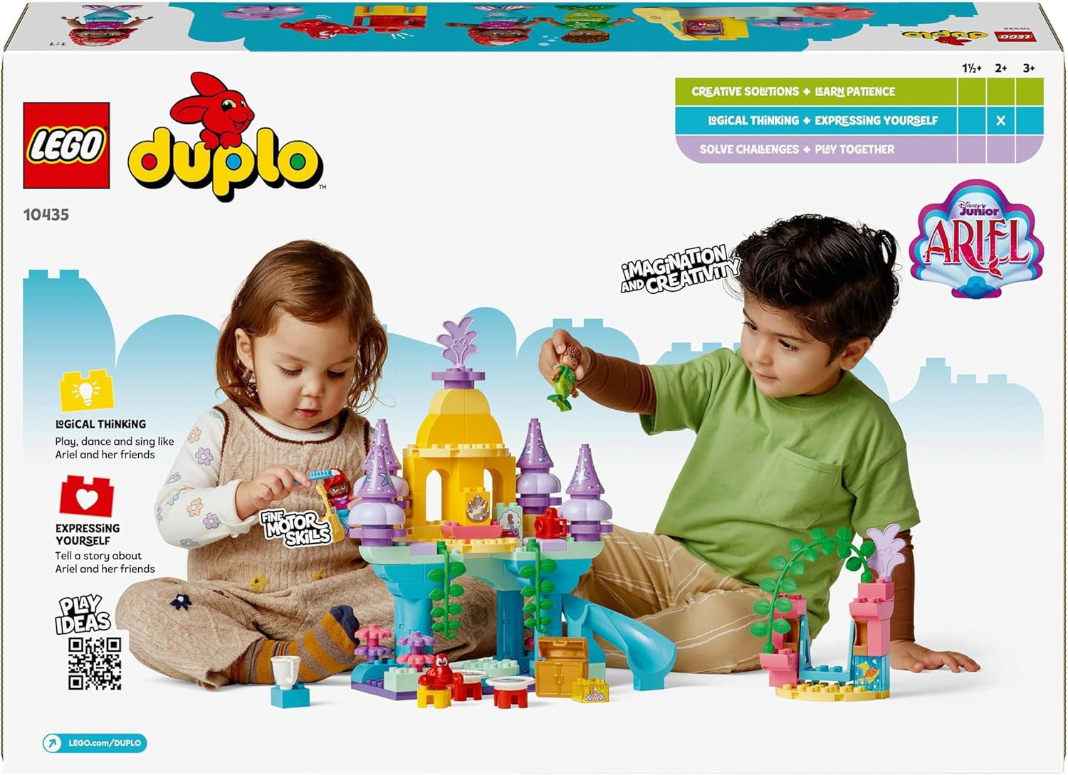 LEGO DUPLO | Disney Il magico palazzo sottomarino di Ariel, giocattolo educativo per la sirena Ariel, castello sottomarino per bambini dai 2 anni in su 10435 Set da costruzione Besuche den LEGO-Store