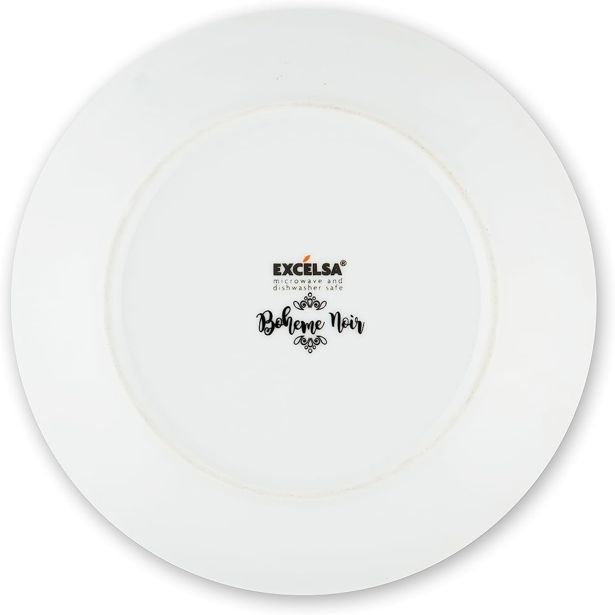 Excelsa Boheme Noir Teller-Set, 18-teilig, Porzellan, Schwarz